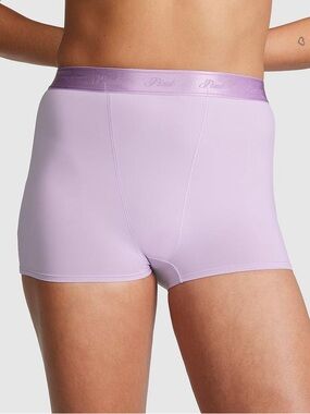 LOGO MICRO HIGH-WAIST BOYSHORT PANTY size L NWT